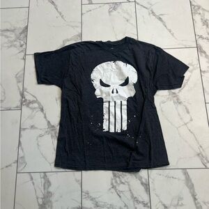 Marvel Black Punisher Skull T-Shirt